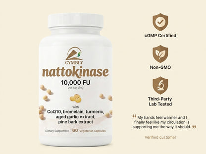 CYMBLY Circulation Protocol - Nattokinase 10,000 FU